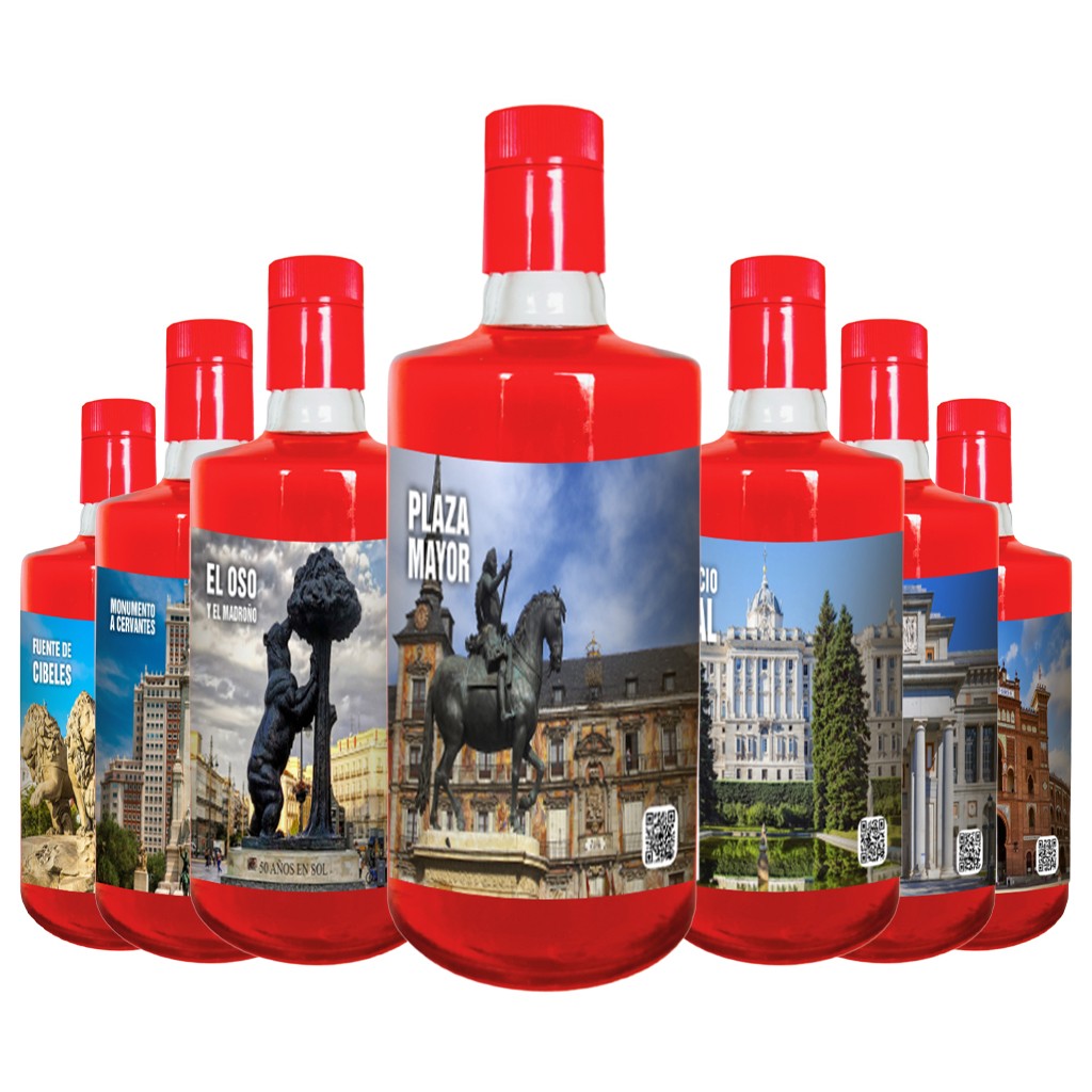 Pack de 6ud licores de Pacharán Turísticos