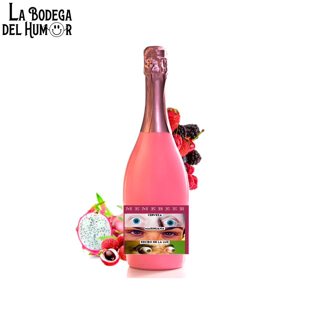 Botella de Champin "Cerveza, Marihuana, Recibo de la Luz" 750ml